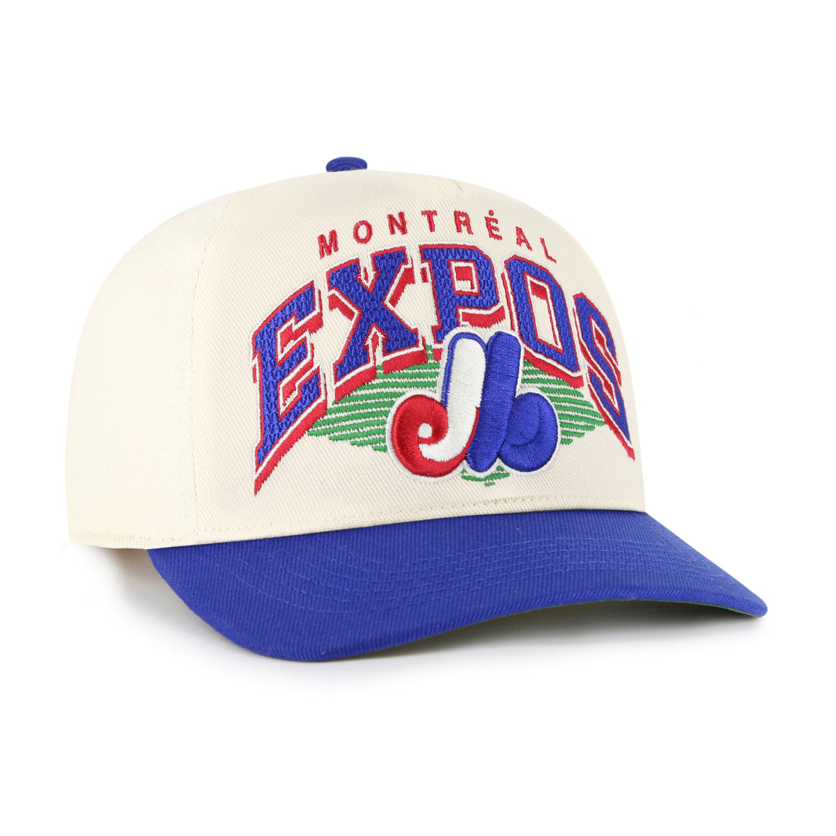 Montreal Expos MLB 47 Brand Men Pomona Two Tone Hitch Snapback Hat product image 3, provided for visual reference and