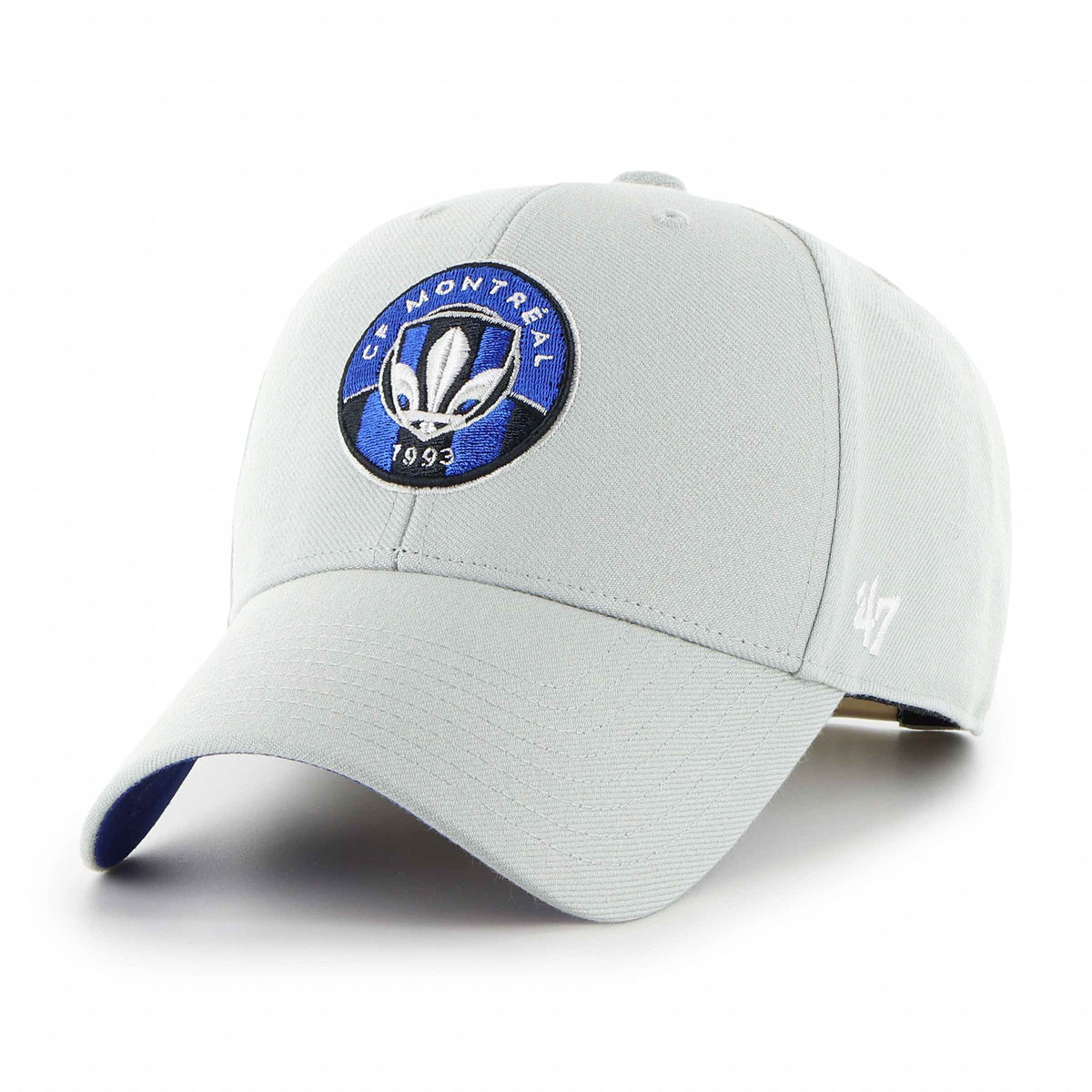 CF Montreal MLS 47 Brand Men Grey MVP Ballpark Snapback Hat product image 1, provided for visual reference and product