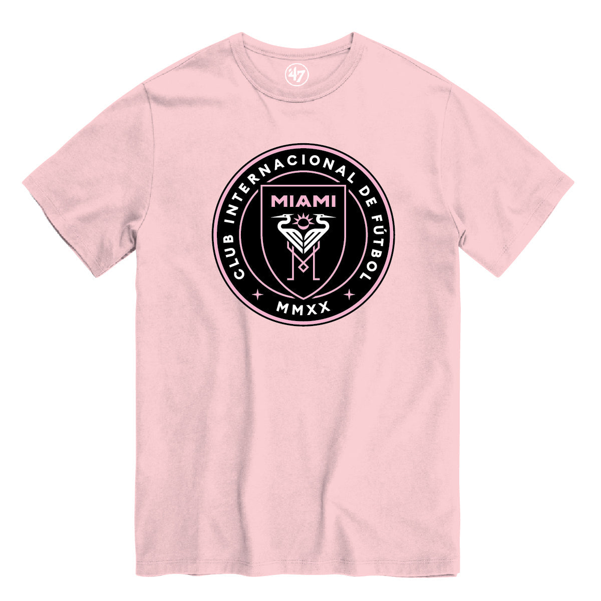 Inter Miami FC MLS 47 Brand Men Pink Imprint Fan T-Shirt product image 1, provided for visual reference and product detail