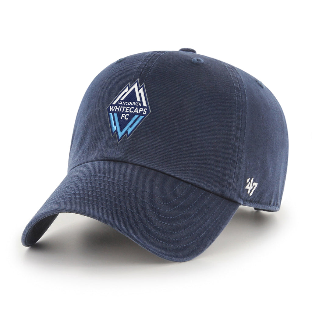 Vancouver Whitecaps FC MLS 47 Brand Men Navy Clean Up Adjustable Hat product image 1, provided for visual reference and