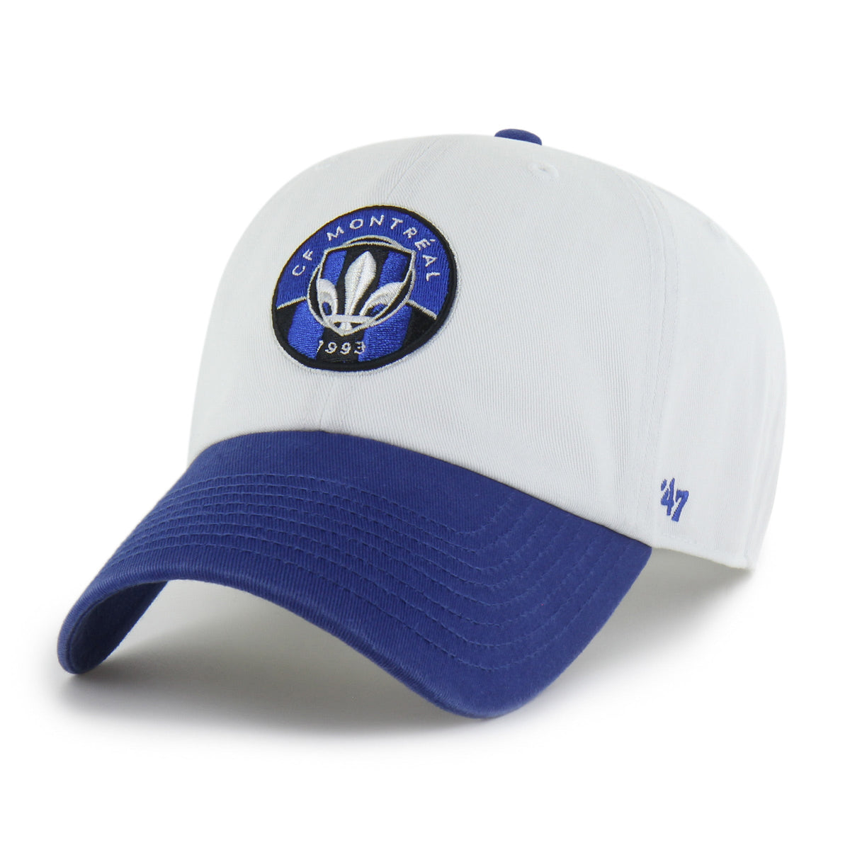 CF Montreal MLS 47 Brand Men White Two Tone Clean Up Adjustable Hat product image 1, provided for visual reference and