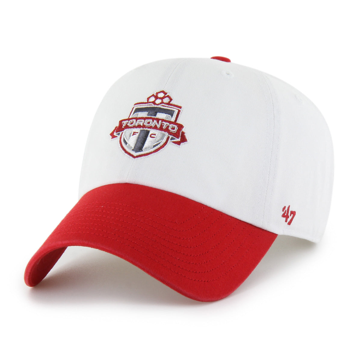 Toronto FC MLS 47 Brand Men White Two Tone Clean Up Adjustable Hat product image 1, provided for visual reference and