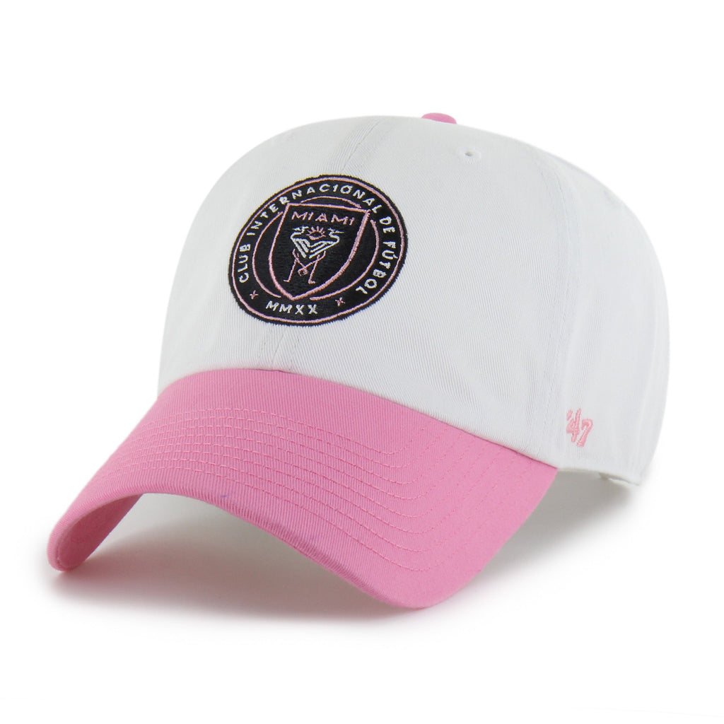 Inter Miami FC MLS 47 Brand Men White Two Tone Clean Up Adjustable Hat product image 1, provided for visual reference and