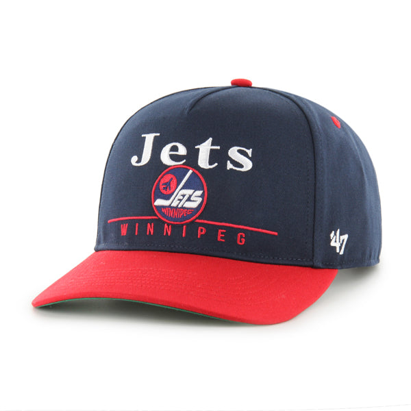 Winnipeg Jets NHL 47 Brand Men Navy/Red Super Hitch Heritage Snapback Hat product image 1, provided for visual reference and