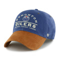 Edmonton Oilers NHL 47 Brand Men Navy Windham Suede Clean Up Adjustable Hat product image 1, provided for visual reference