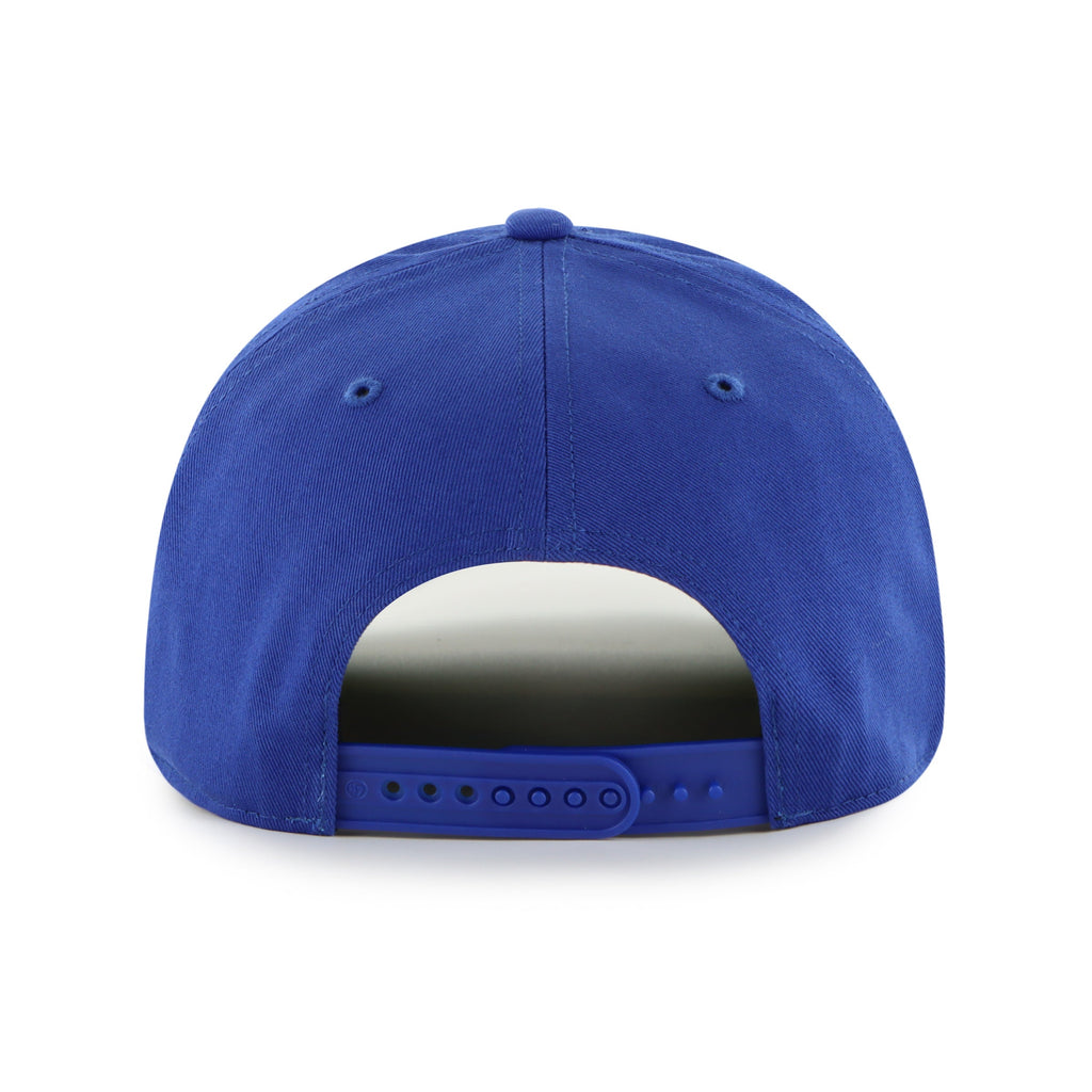 Edmonton Oilers NHL 47 Brand Men Royal Break Wood Suede Hitch Snapback Hat product image 2, provided for visual reference