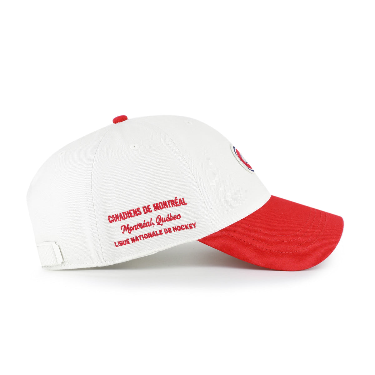 Montreal Canadiens NHL 47 Brand Men White Red Contemporary Two Tone Clean Up Adjustable Hat product image 4, provided for