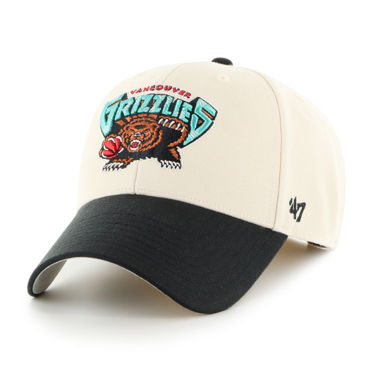 Vancouver Grizzlies NBA 47 Brand Men Two Tone Sure Shot MVP Adjustable Hat product image 3, provided for visual reference