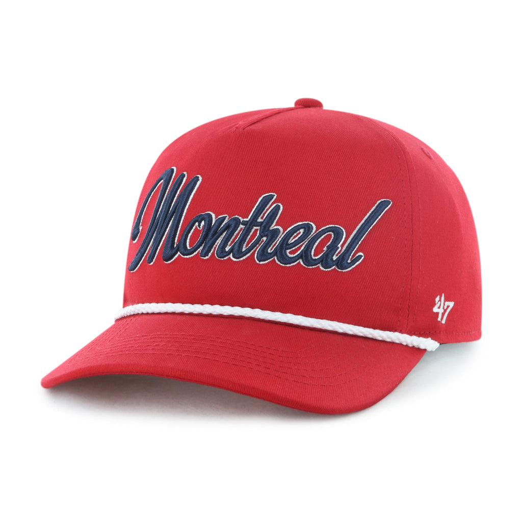 Montreal Canadiens NHL 47 Brand Men Red Overhead Rope Hitch Adjustable Hat product image 2, provided for visual reference