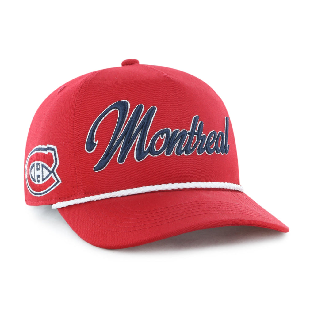 Montreal Canadiens NHL 47 Brand Men Red Overhead Rope Hitch Adjustable Hat product image 1, provided for visual reference