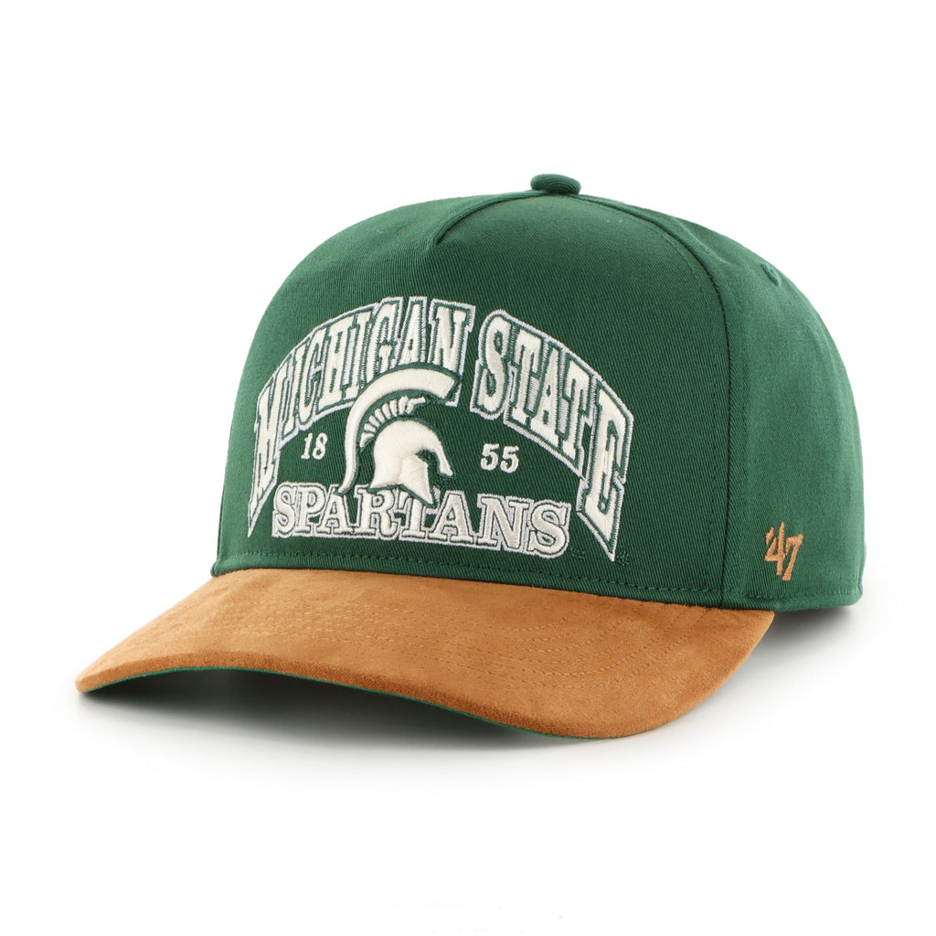 Michigan State Spartans NCAA 47 Brand Men Green Break Wood Suede Hitch Snapback Hat product image 1, provided for visual