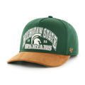 Michigan State Spartans NCAA 47 Brand Men Green Break Wood Suede Hitch Snapback Hat product image 1, provided for visual