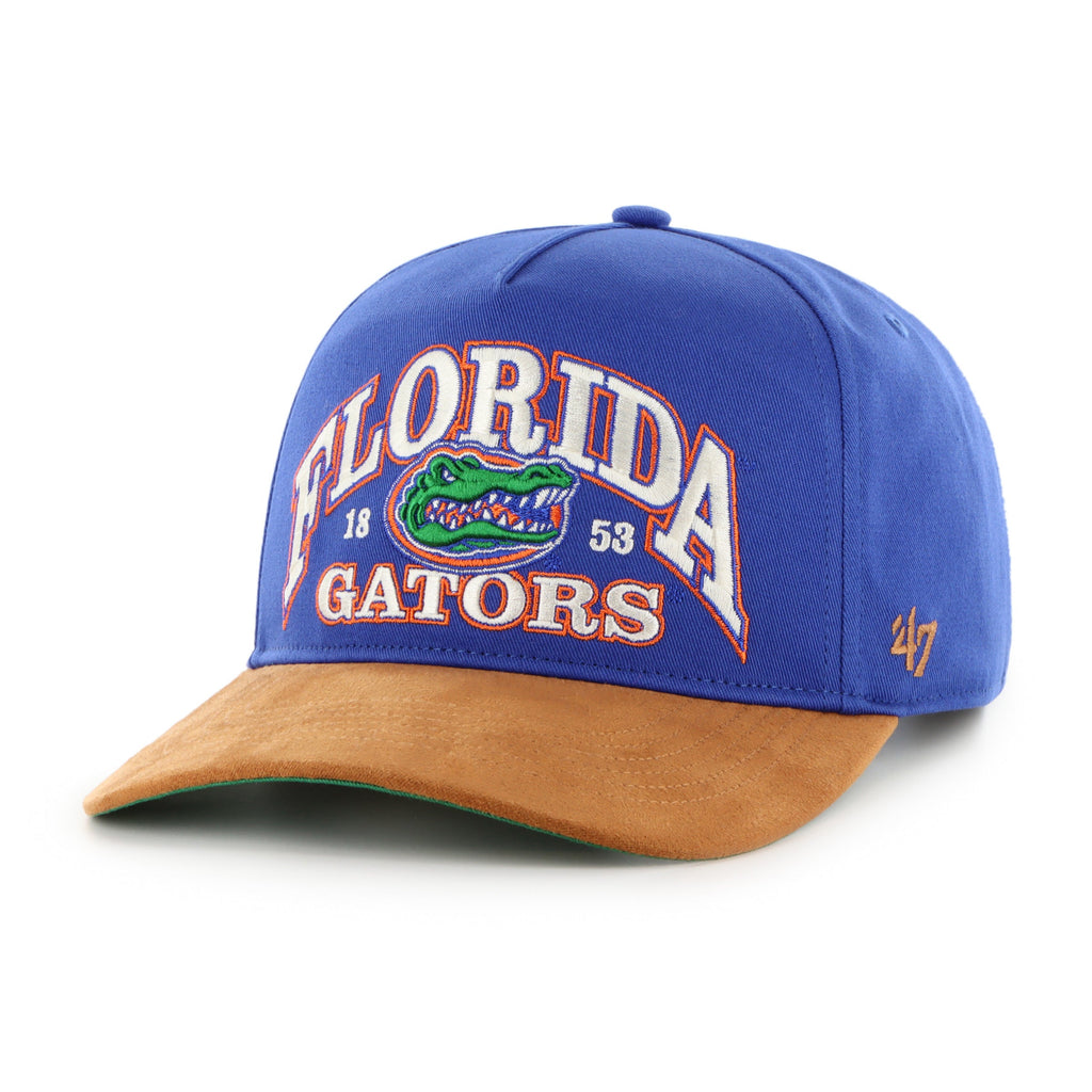 Florida Gators NCAA 47 Brand Men Royal Break Wood Suede Hitch Snapback Hat product image 1, provided for visual reference