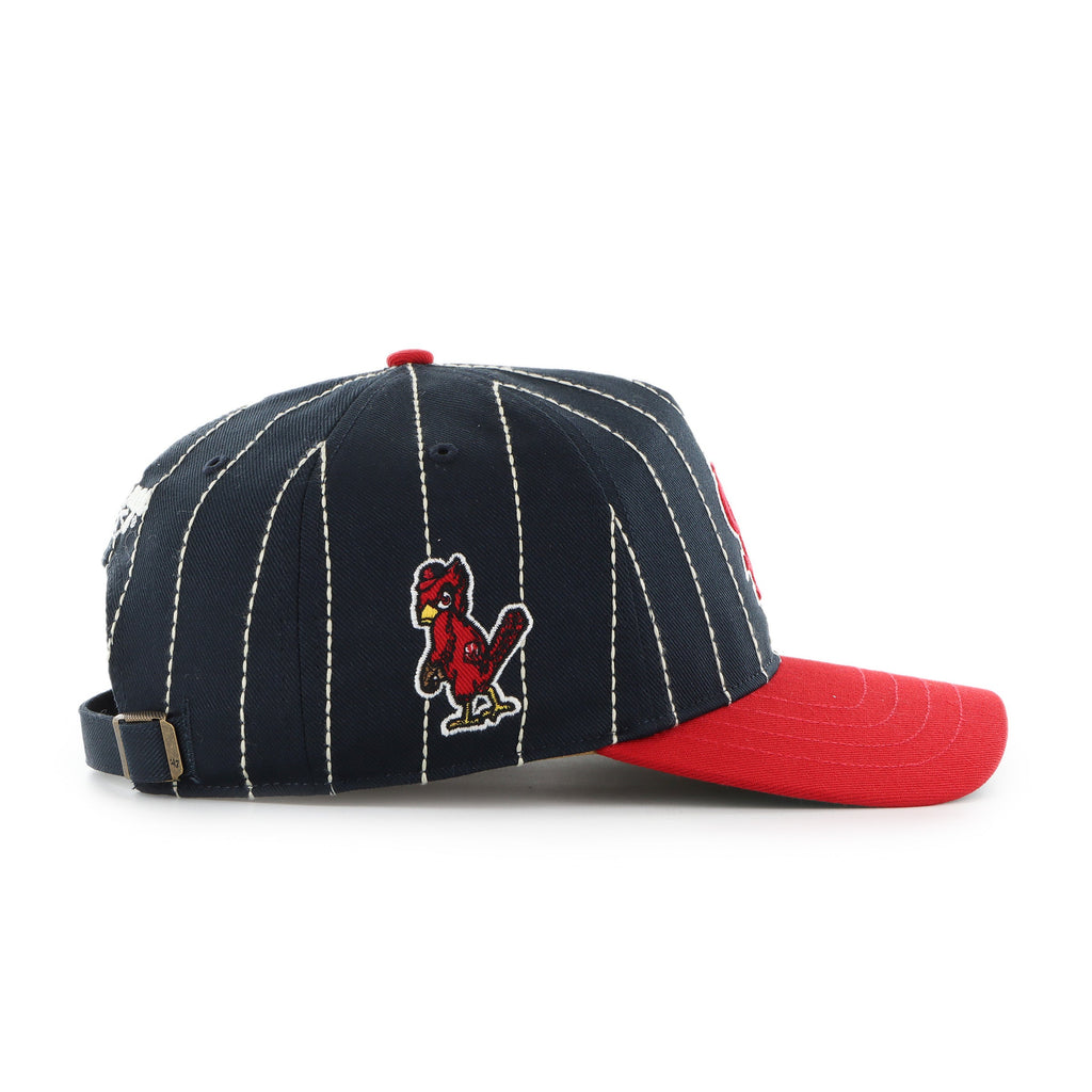 St. Louis Cardinals MLB 47 Brand Men Black Rawlings Pinstripe Hitch Adjustable Hat product image 3, provided for visual