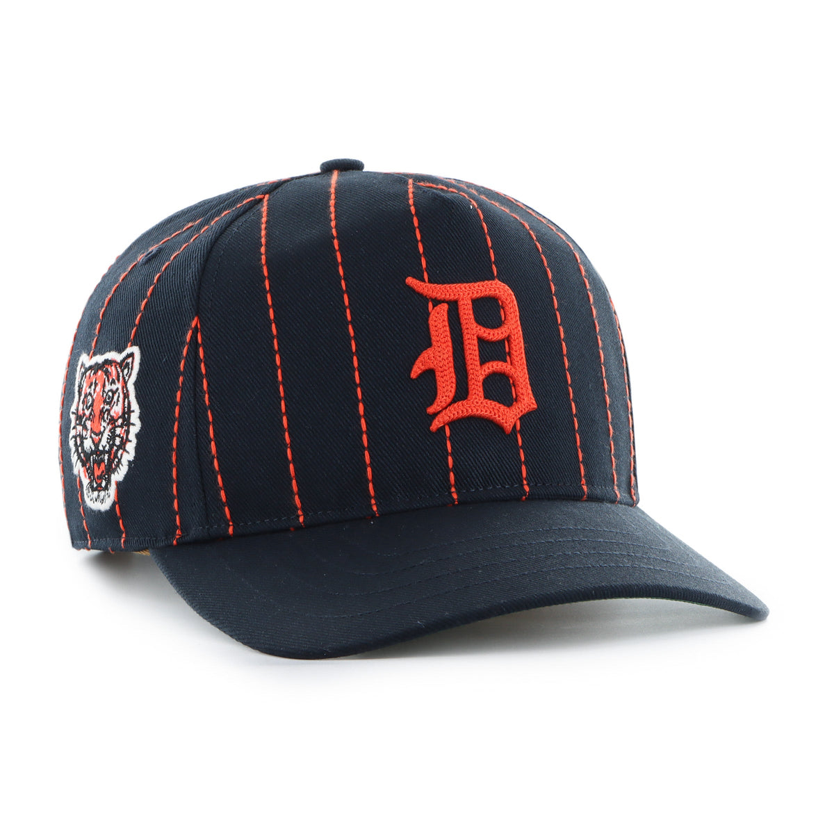 Detroit Tigers MLB 47 Brand Men Black Rawlings Pinstripe Hitch Adjustable Hat product image 1, provided for visual reference