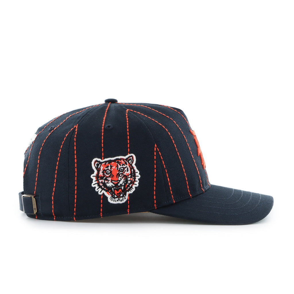 Detroit Tigers MLB 47 Brand Men Black Rawlings Pinstripe Hitch Adjustable Hat product image 3, provided for visual reference