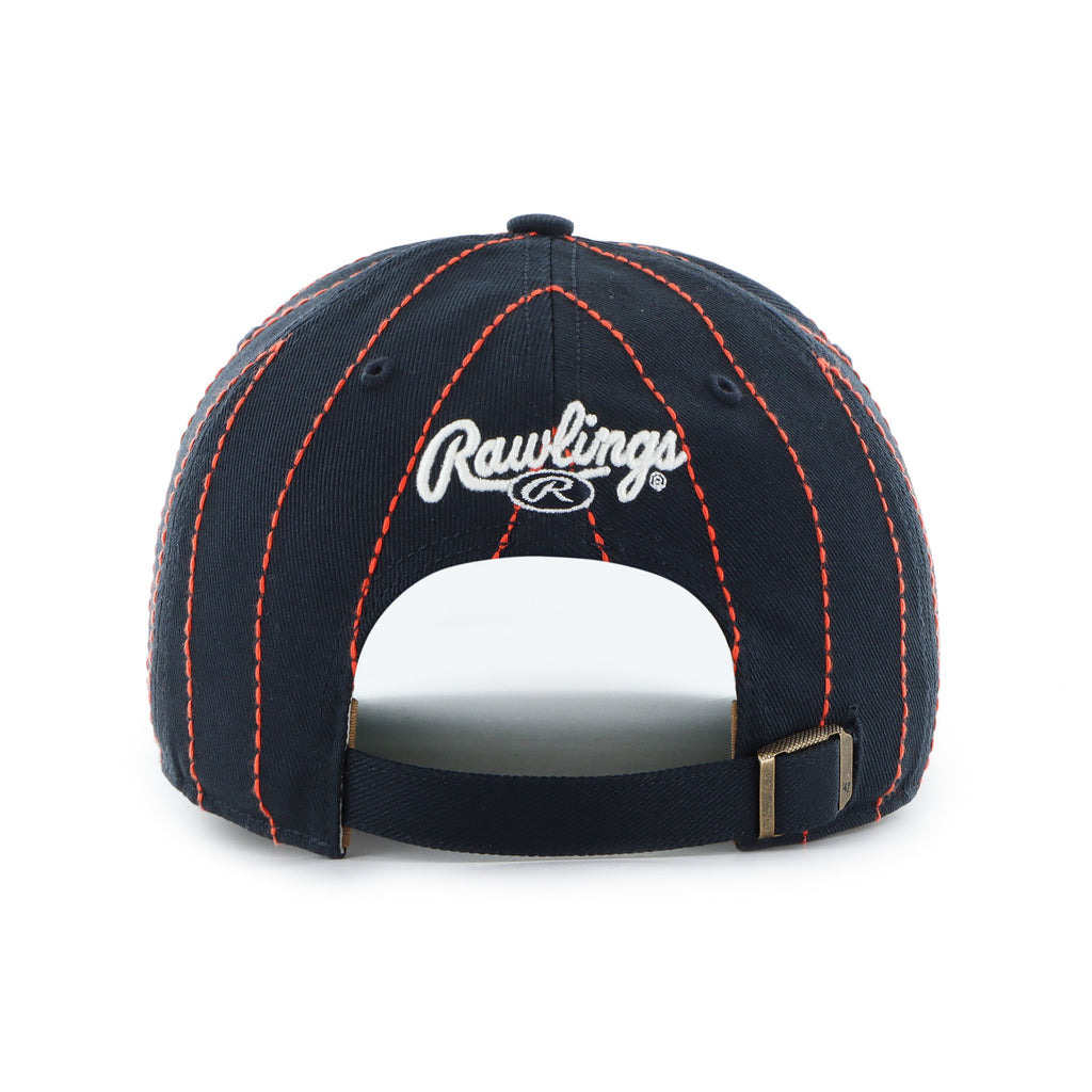 Detroit Tigers MLB 47 Brand Men Black Rawlings Pinstripe Hitch Adjustable Hat product image 2, provided for visual reference