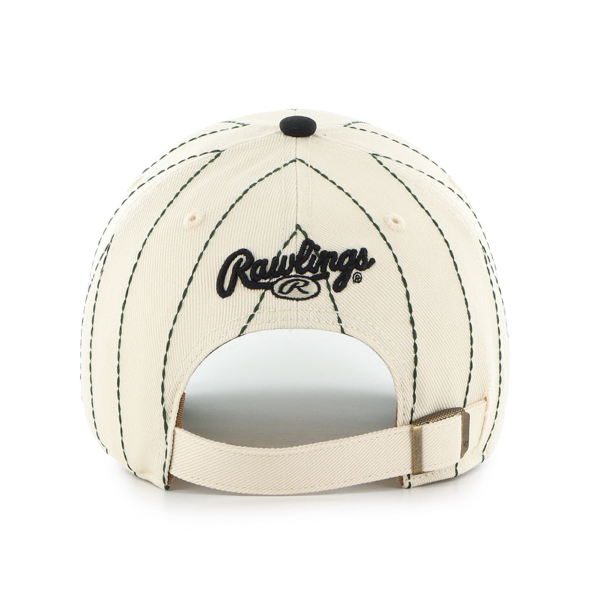 Oakland Athletics MLB 47 Brand Men Beige Rawlings Pinstripe Clean Up Adjustable Hat product image 3, provided for visual