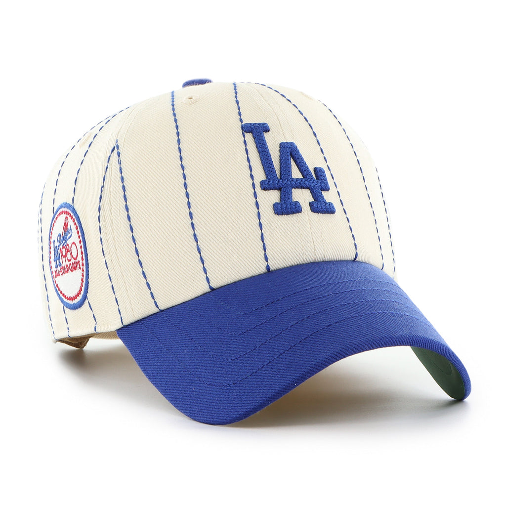 Los Angeles Dodgers MLB 47 Brand Men Beige Rawlings Pinstripe Clean Up Adjustable Hat product image 1, provided for visual