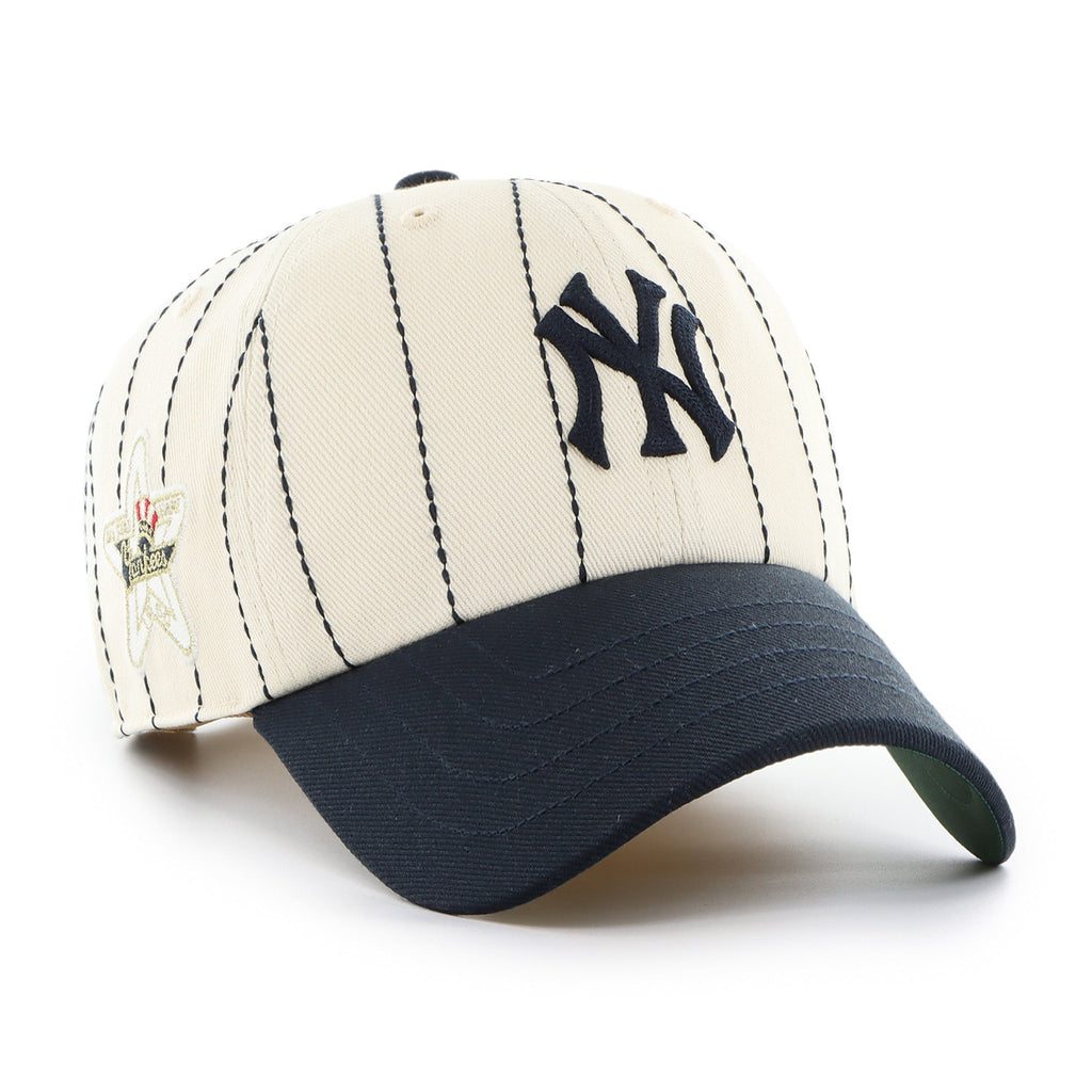 New York Yankees MLB 47 Brand Men Beige Rawlings Pinstripe Clean Up Adjustable Hat product image 1, provided for visual