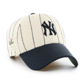 New York Yankees MLB 47 Brand Men Beige Rawlings Pinstripe Clean Up Adjustable Hat product image 1, provided for visual