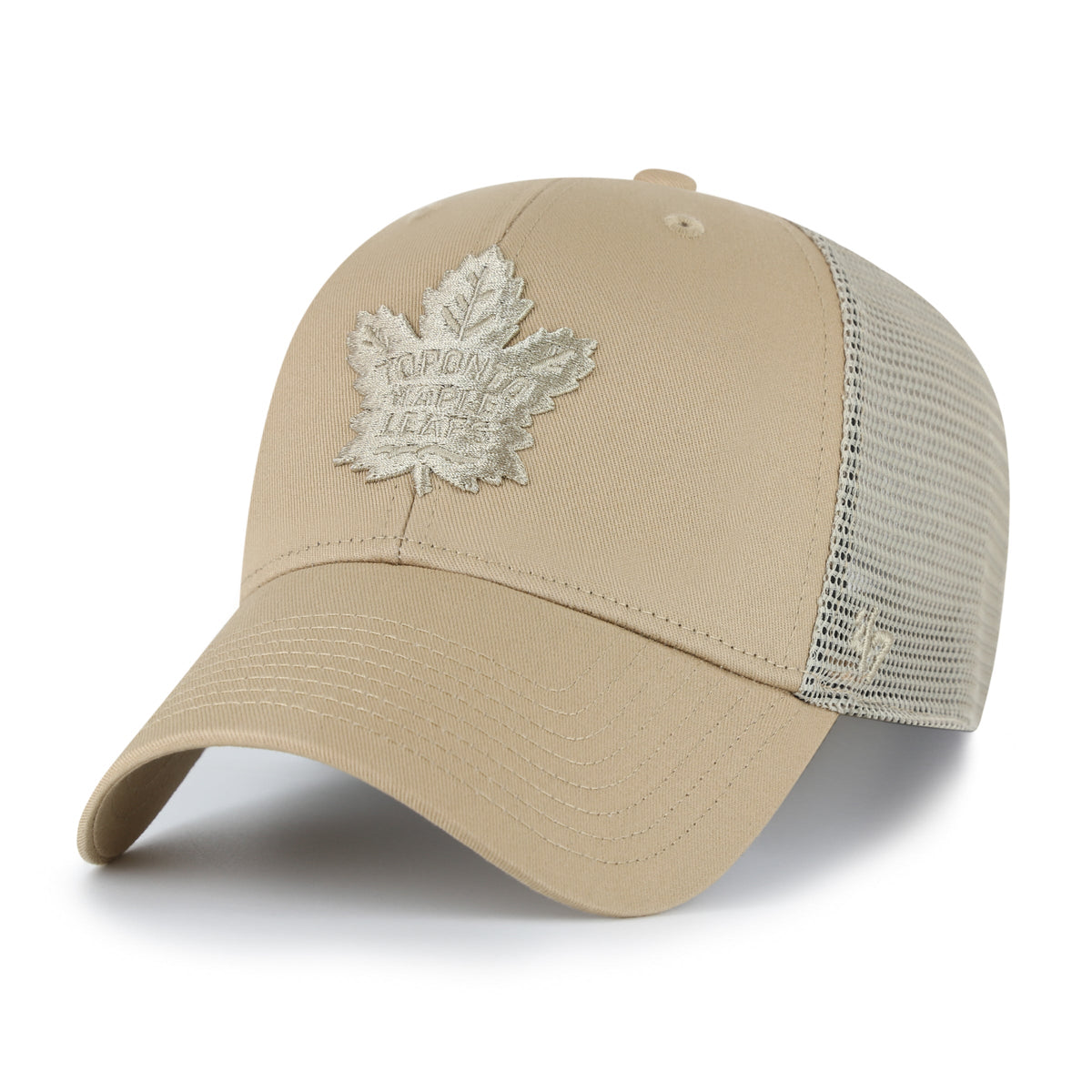 Toronto Maple Leafs NHL 47 Brand Men Branson Khaki MVP Trucker Snapback Hat product image 1, provided for visual reference