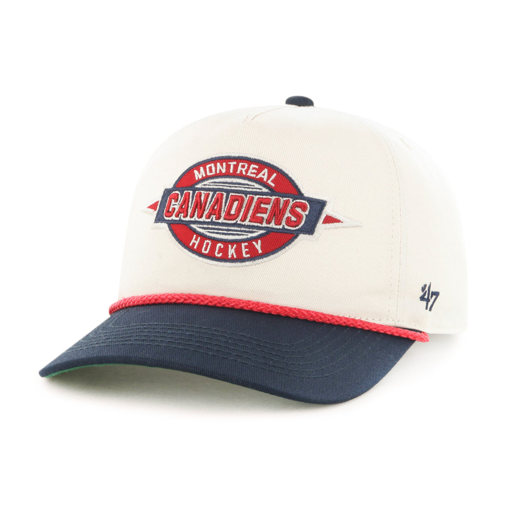 Montreal Canadiens NHL 47 Brand Men Natural Frame Out Hitch Adjustable Hat product image 4, provided for visual reference