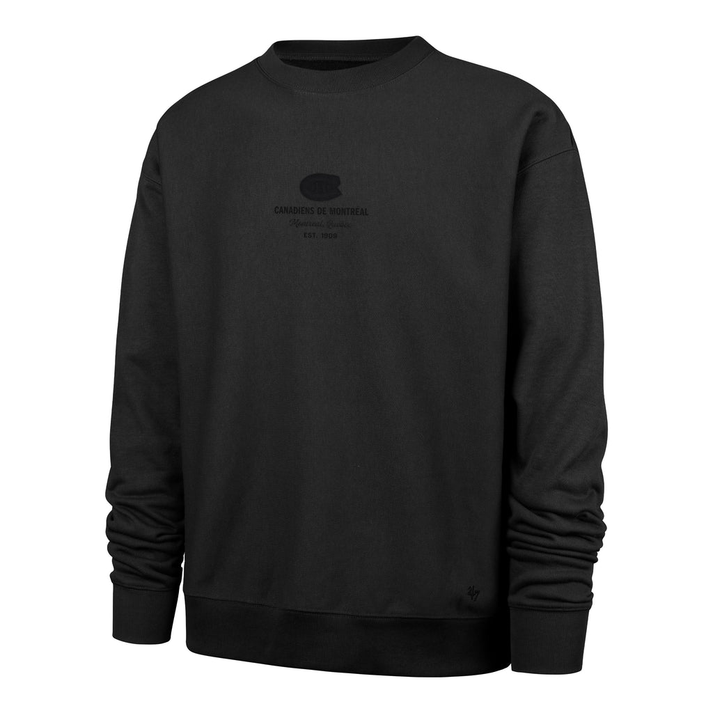 Montreal Canadiens NHL 47 Brand Men Black Foundation Crew Sweater product image 1, provided for visual reference and product