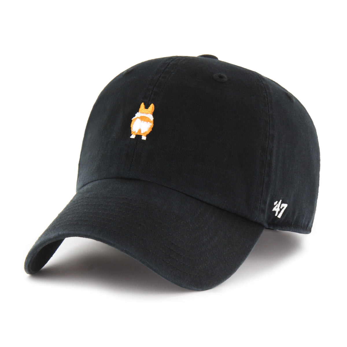 Corgi Butt Canine Collection 47 Brand Men Black Clean Up Adjustable Hat product image 1, provided for visual reference and