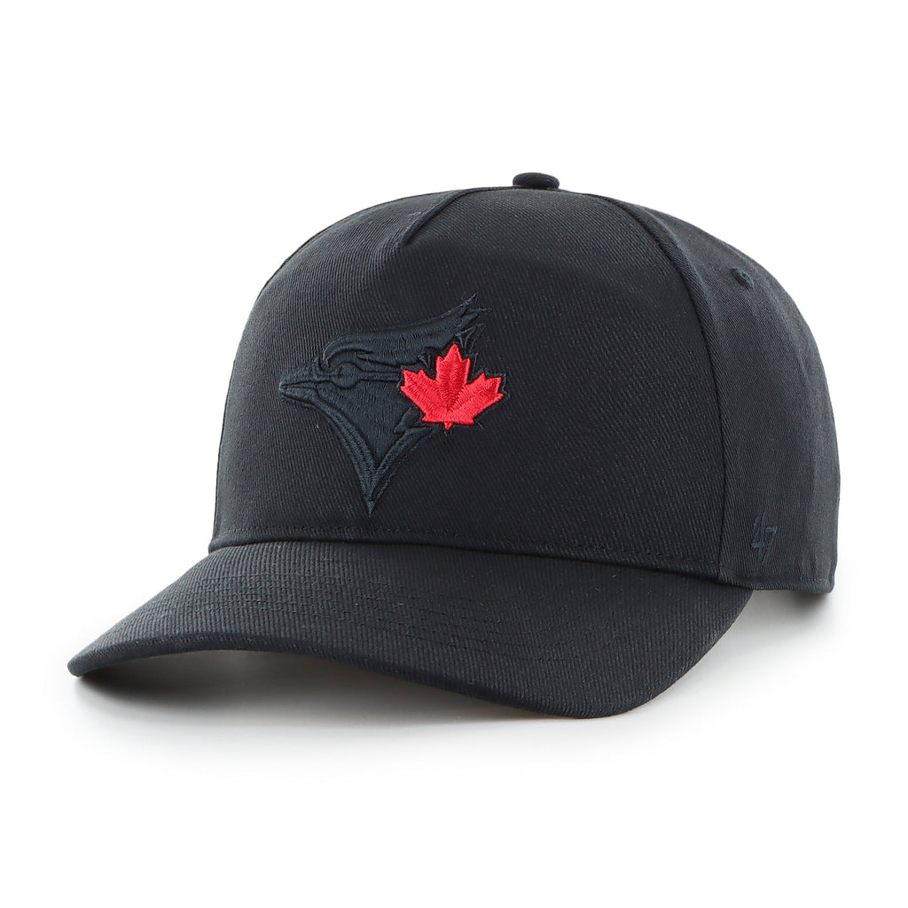 Toronto Blue Jays MLB 47 Brand Men Black Red Leaf Hitch Adjustable Hat product image 1, provided for visual reference and