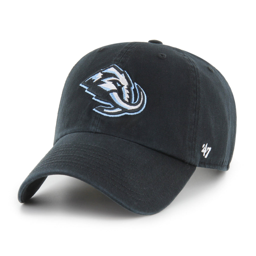 Utah Mammoth NHL 47 Brand Men Black Clean Up Adjustable Hat product image 1, provided for visual reference and product
