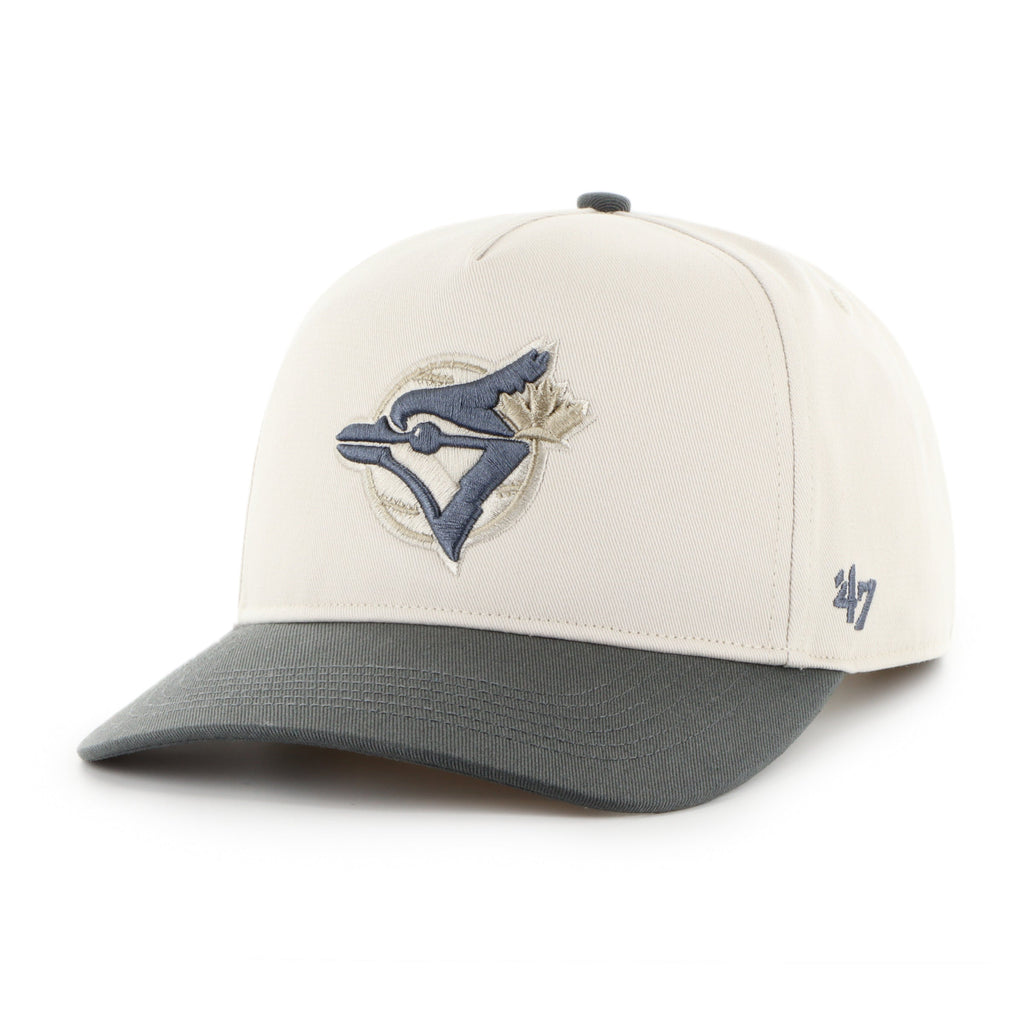 Toronto Blue Jays MLB 47 Brand Men Bone Charcoal Two Tone Hitch Adjustable Hat product image 1, provided for visual