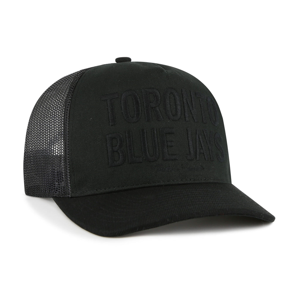 Toronto Blue Jays MLB 47 Brand Men Black Contemporary Trucker Snapback Hat product image 1, provided for visual reference