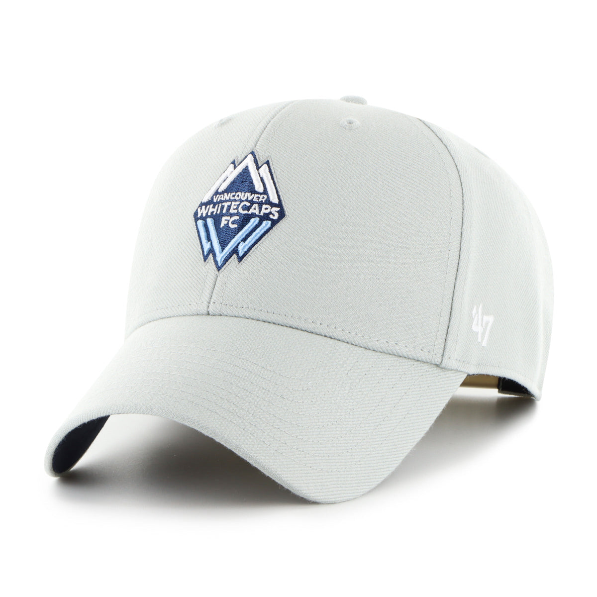 Vancouver Whitecaps FC MLS 47 Brand Men Grey MVP Ballpark Snapback Hat product image 1, provided for visual reference and