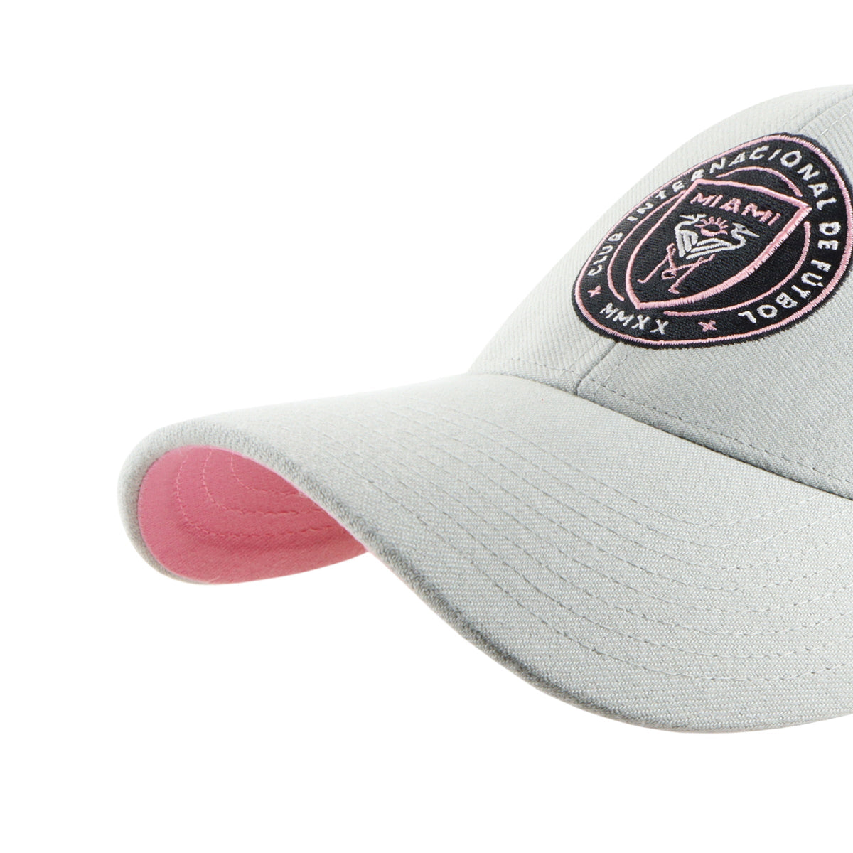 Inter Miami FC MLS 47 Brand Men Grey MVP Ballpark Snapback Hat product image 3, provided for visual reference and product