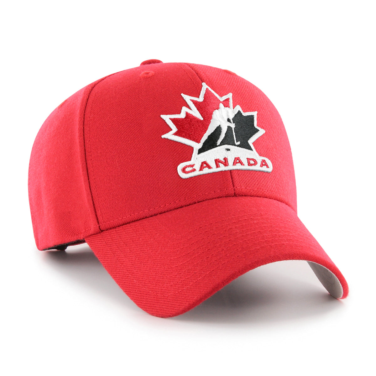 Hockey Canada IIHF 47 Brand Youth Red MVP Adjustable Hat product image 1, provided for visual reference and product detail