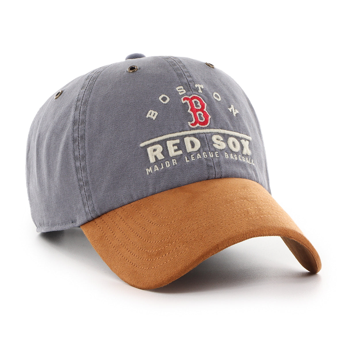Boston Red Sox MLB 47 Brand Men Grey Windham Suede Clean Up Adjustable Hat product image 3, provided for visual reference