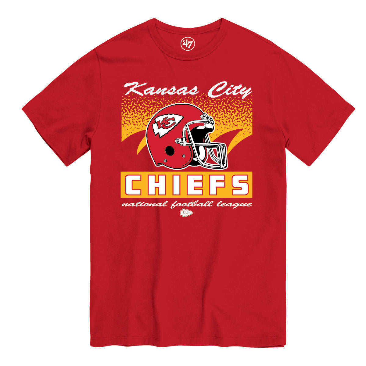 Kansas City Chiefs NFL 47 Brand Men Red Waver T-Shirt product image 1, provided for visual reference and product detail