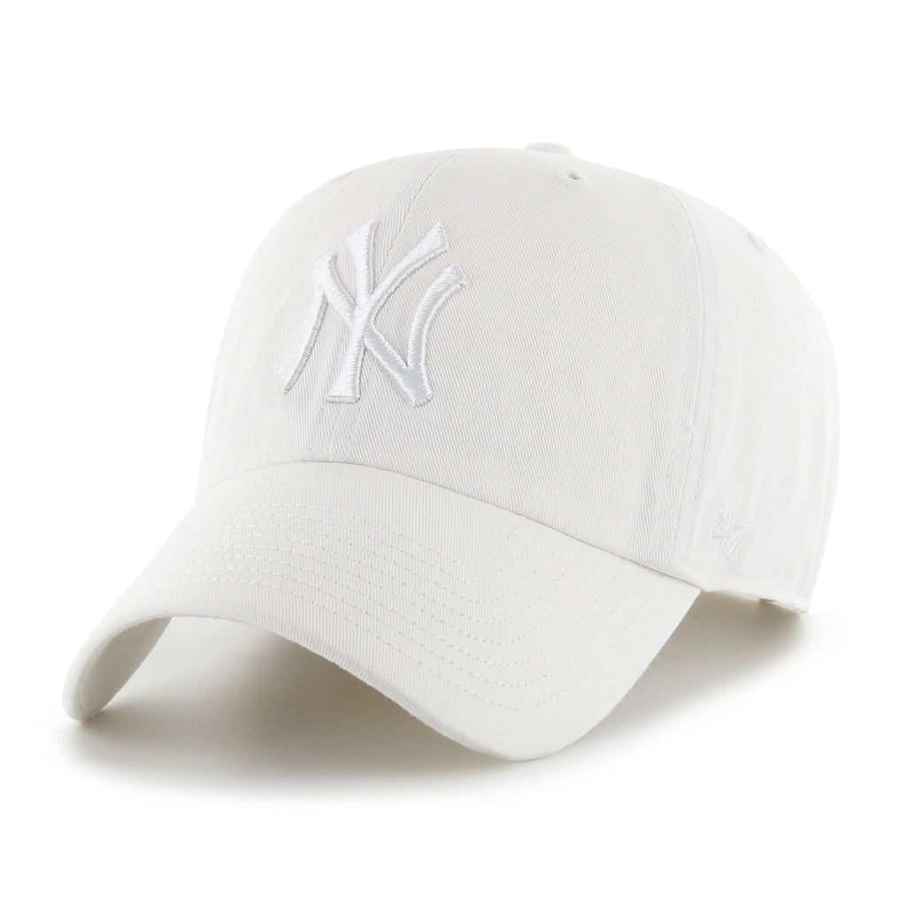 New York Yankees MLB 47 Brand Men Coconut White Clean Up Adjustable Hat product image 1, provided for visual reference and