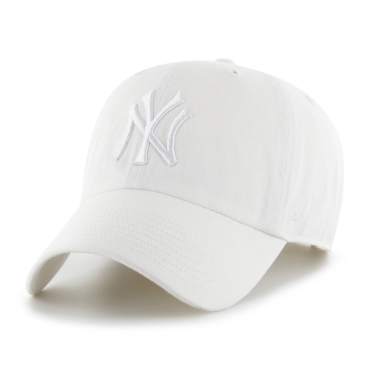New York Yankees MLB 47 Brand Men Coconut White Clean Up Adjustable Hat product image 1, provided for visual reference and