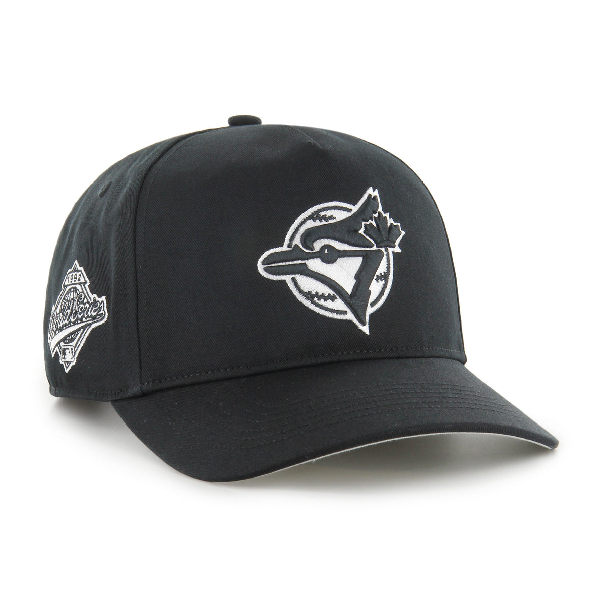 Toronto Blue Jays MLB 47 Brand Men Black & White Sure Shot Hitch Adjustable Hat product image 2, provided for visual