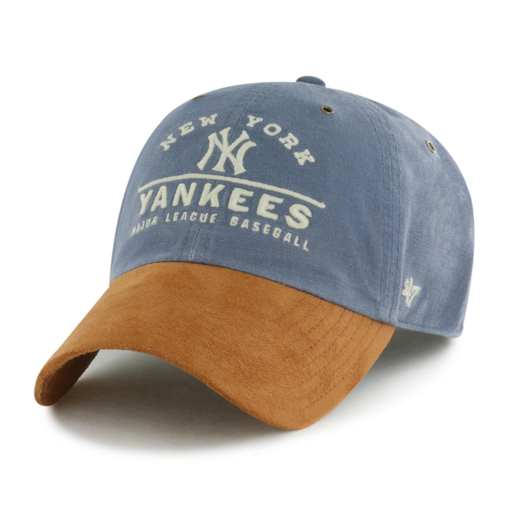 New York Yankees MLB 47 Brand Men Grey Windham Suede Clean Up Adjustable Hat product image 1, provided for visual reference