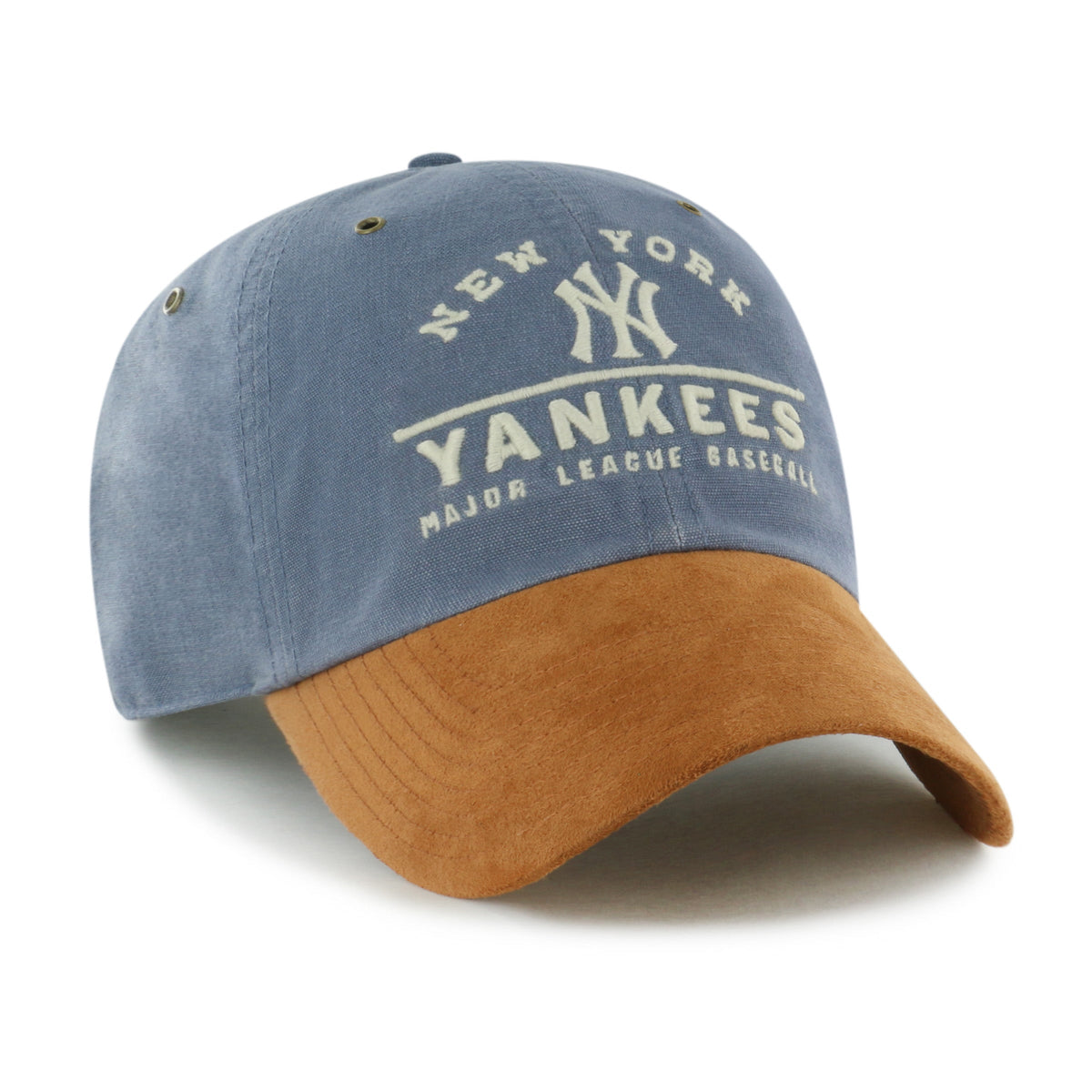 New York Yankees MLB 47 Brand Men Grey Windham Suede Clean Up Adjustable Hat product image 3, provided for visual reference