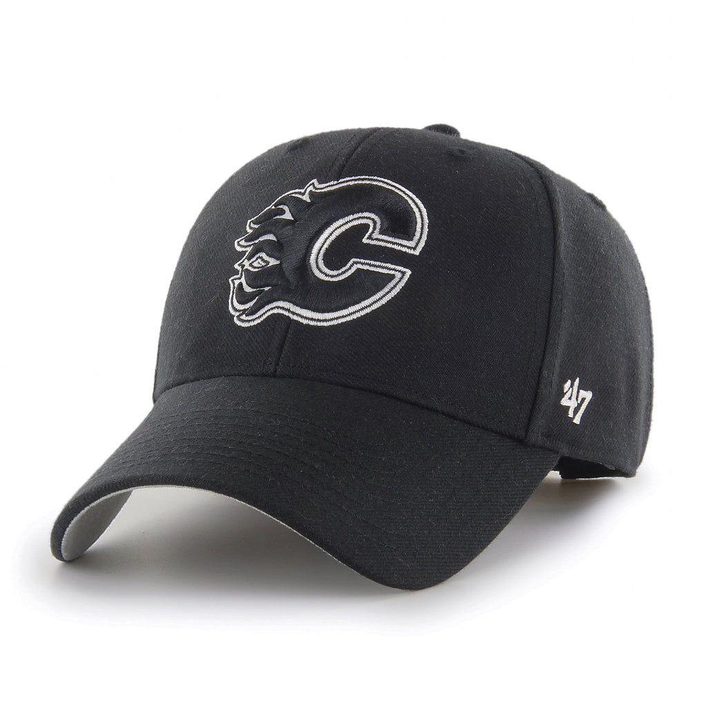 Calgary Flames NHL 47 Brand Men Black/White MVP Adjustable Hat product image 1, provided for visual reference and product