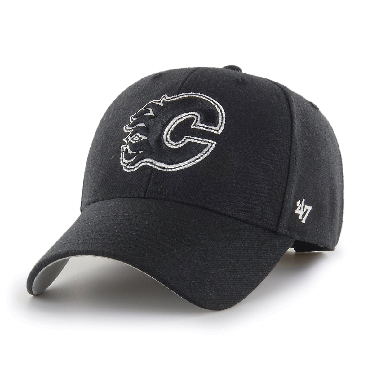 Calgary Flames NHL 47 Brand Men Black/White MVP Adjustable Hat product image 1, provided for visual reference and product