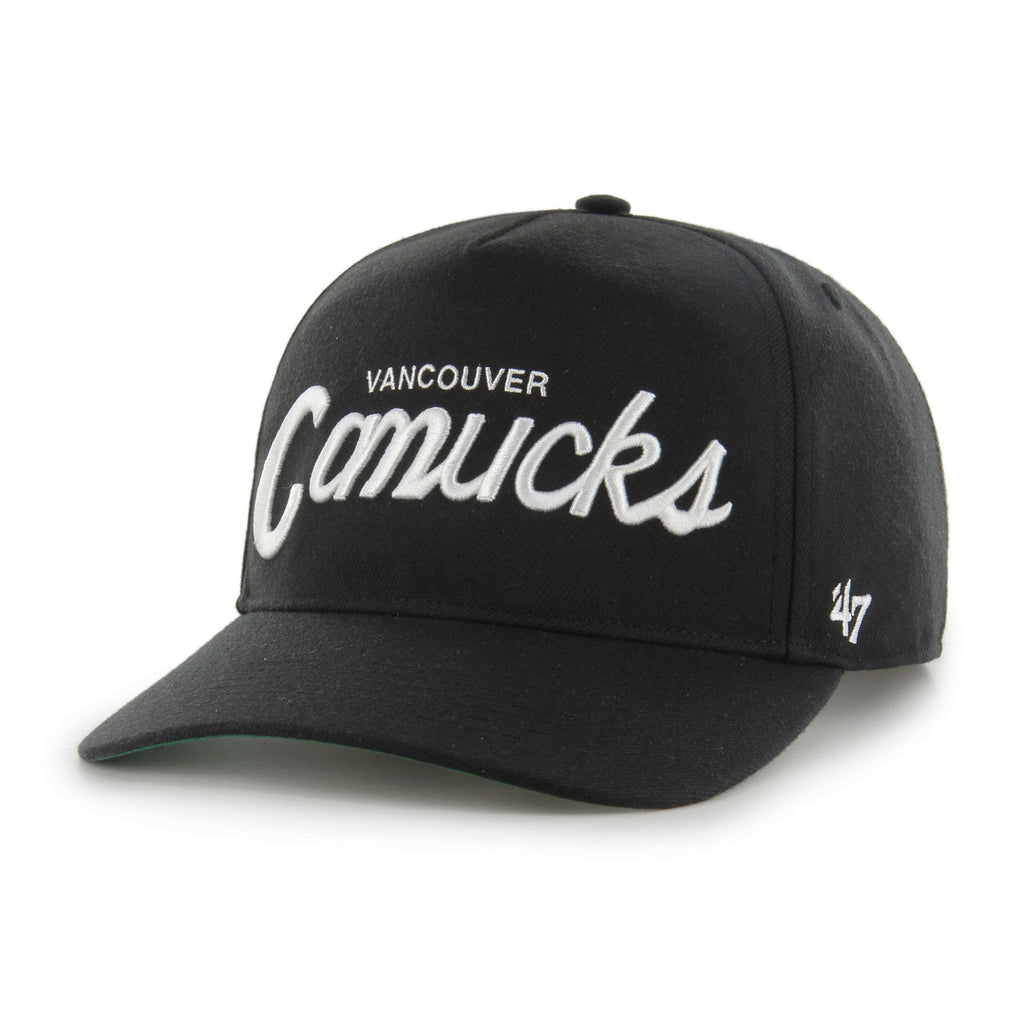 Vancouver Canucks NHL 47 Brand Men Black Attitude Alternate Logo Hitch Snapback Hat product image 5, provided for visual