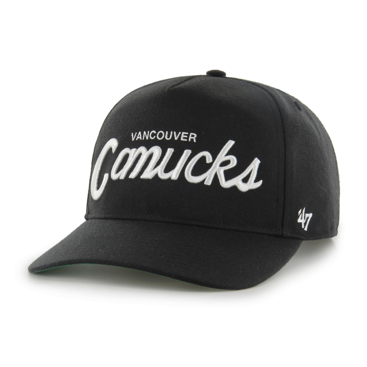 Vancouver Canucks NHL 47 Brand Men Black Attitude Alternate Logo Hitch Snapback Hat product image 5, provided for visual