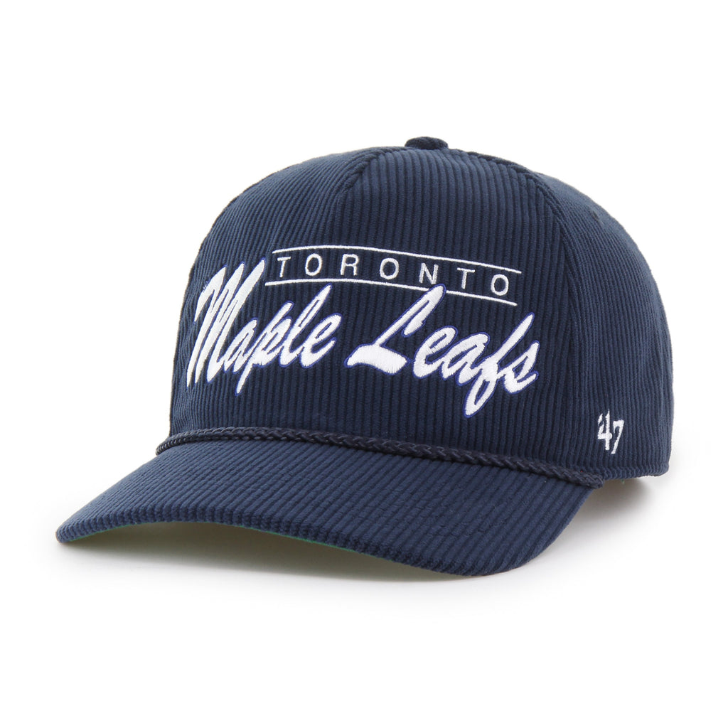 Toronto Maple Leafs NHL 47 Brand Men Navy Double Header Thick Cord Hitch Adjustable Hat product image 3, provided for visual