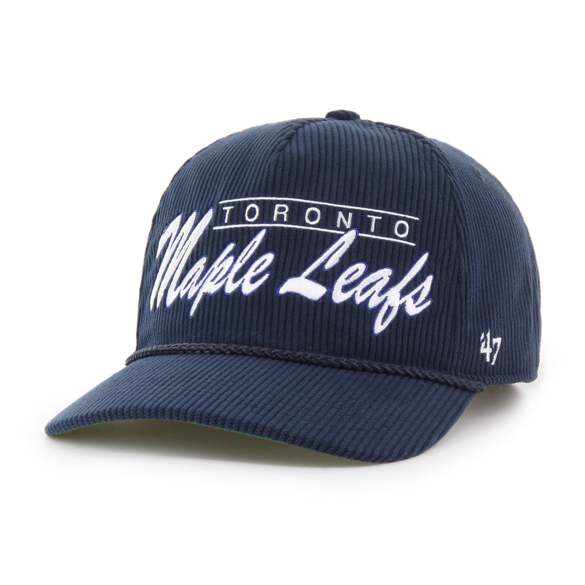 Toronto Maple Leafs NHL 47 Brand Men Navy Double Header Thick Cord Hitch Adjustable Hat product image 3, provided for visual