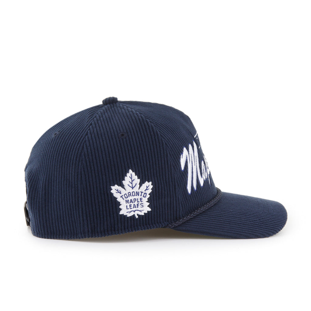 Toronto Maple Leafs NHL 47 Brand Men Navy Double Header Thick Cord Hitch Adjustable Hat product image 4, provided for visual